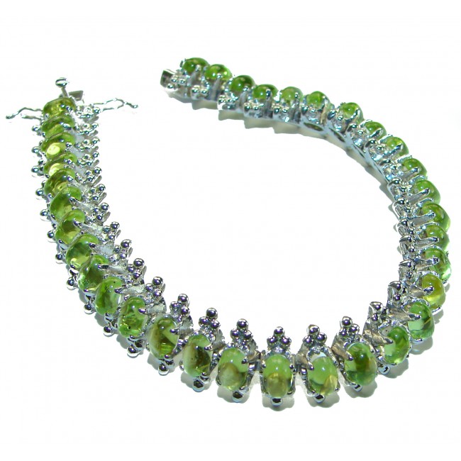 Aurora Authentic Peridot .925 Sterling Silver handmade Bracelet