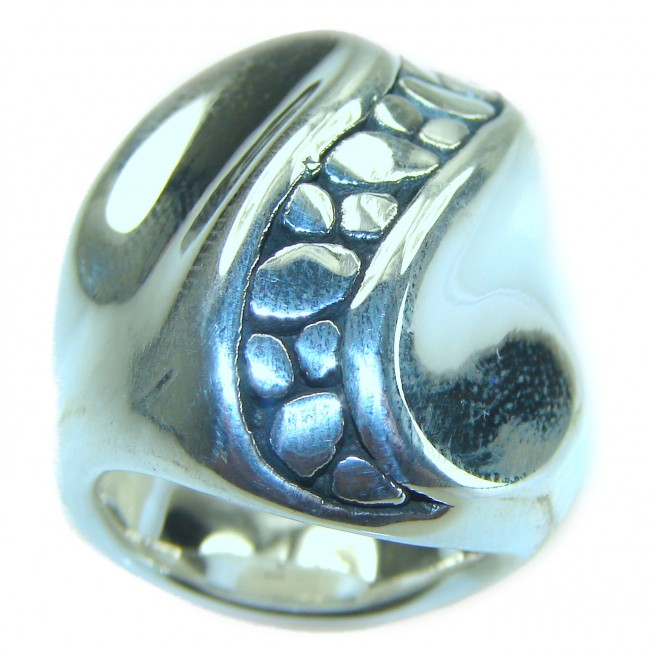 Natural Beauty Italy Made Silver Sterling Silver ring s. 6