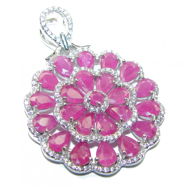 Genuine Ruby .925 Sterling Silver handmade Pendant