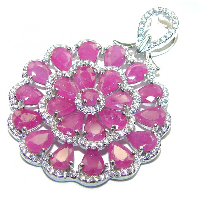 Genuine Ruby .925 Sterling Silver handmade Pendant