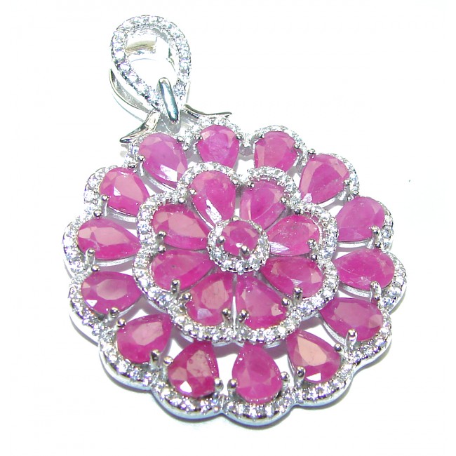 Genuine Ruby .925 Sterling Silver handmade Pendant