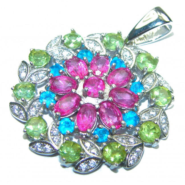 A Spark of Sweetness Pink Topaz .925 Sterling Silver handcrafted pendant