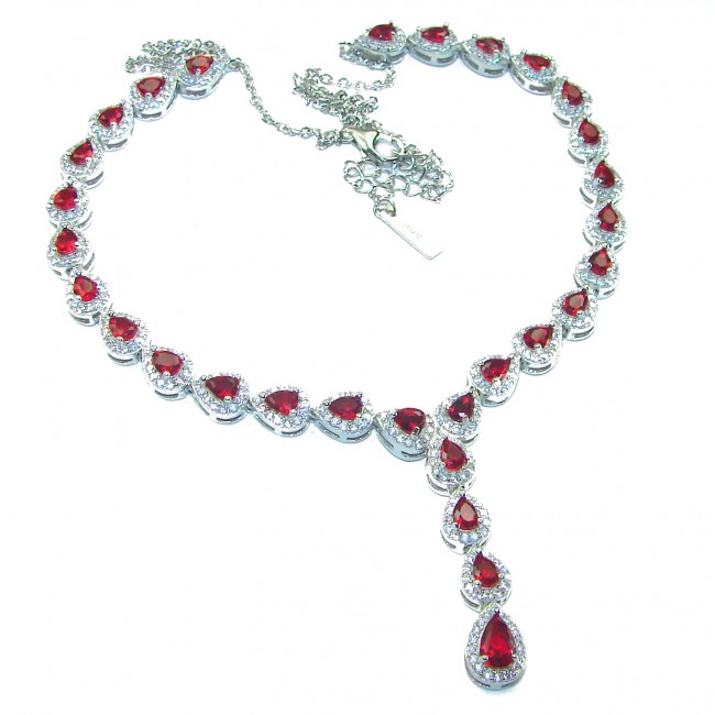 Timeless Treasure Ruby .925 Sterling Silver handcrafted necklace