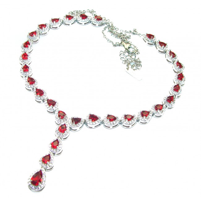 Timeless Treasure Ruby .925 Sterling Silver handcrafted necklace