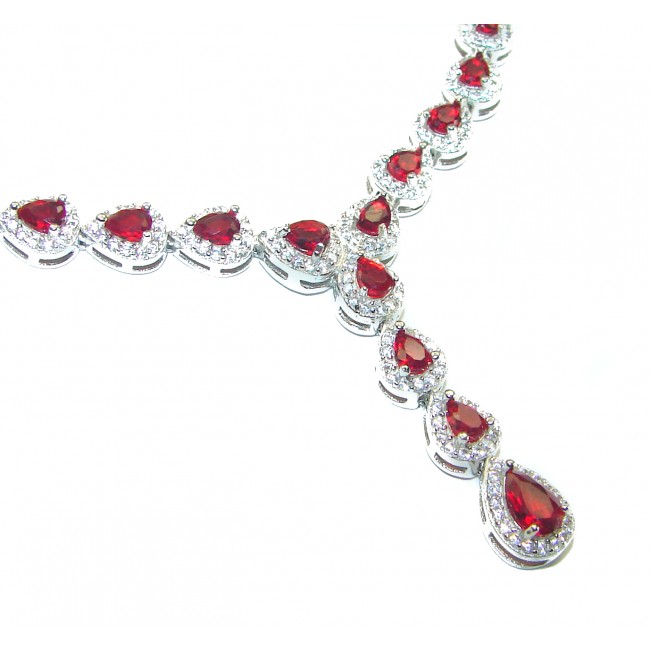 Timeless Treasure Ruby .925 Sterling Silver handcrafted necklace