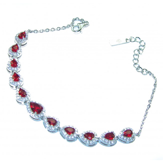 Timeless Treasure Ruby .925 Sterling Silver handmade Bracelet