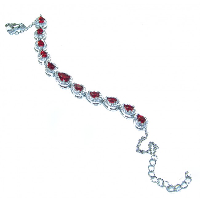 Timeless Treasure Ruby .925 Sterling Silver handmade Bracelet