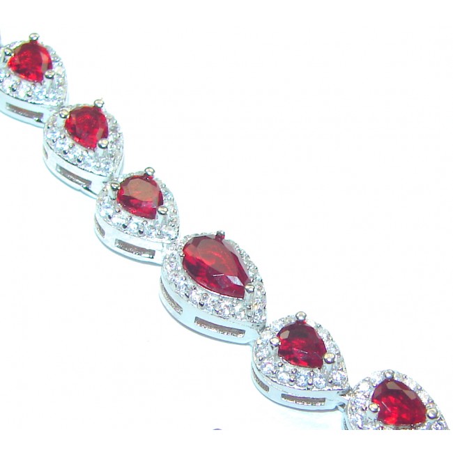 Timeless Treasure Ruby .925 Sterling Silver handmade Bracelet