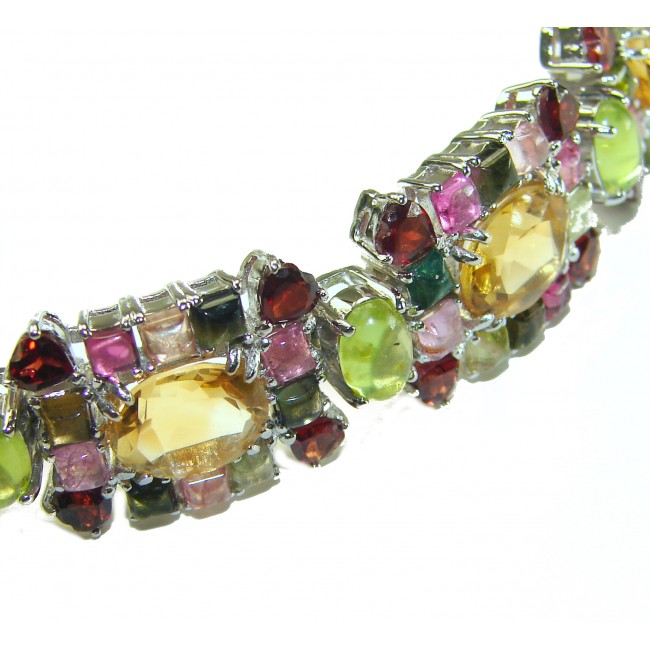 Luxurious Authentic Citrine .925 Sterling Silver handcrafted Bracelet