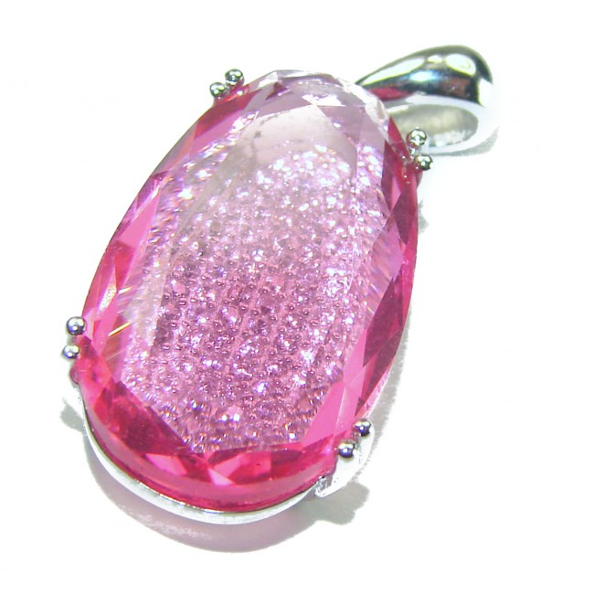 Blooming Orchid Pink Topaz .925 Sterling Silver handcrafted pendant