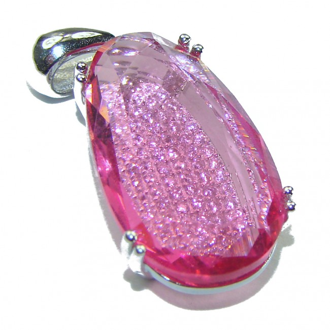 Blooming Orchid Pink Topaz .925 Sterling Silver handcrafted pendant