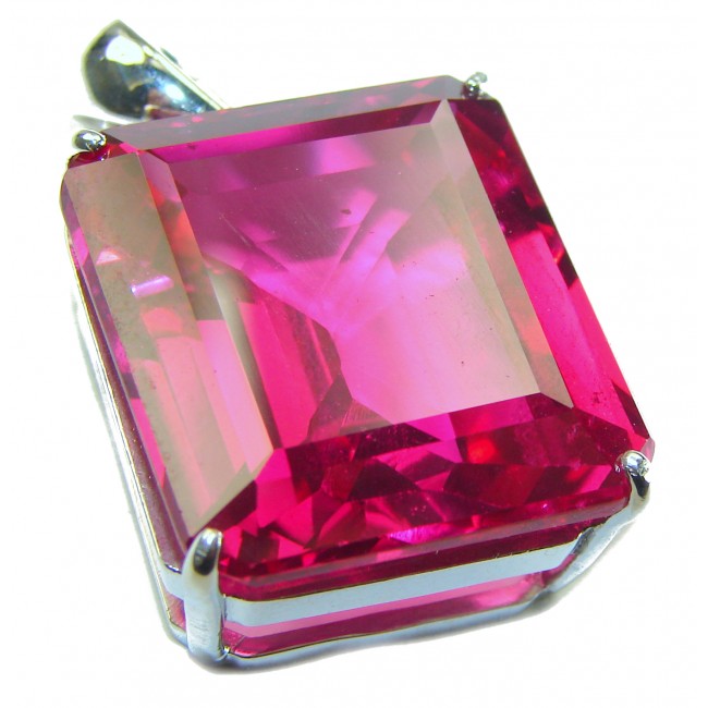 Best quality Genuine Pink Raspberry Topaz .925 Sterling Silver handcrafted pendant