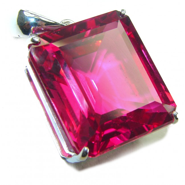 Best quality Genuine Pink Raspberry Topaz .925 Sterling Silver handcrafted pendant