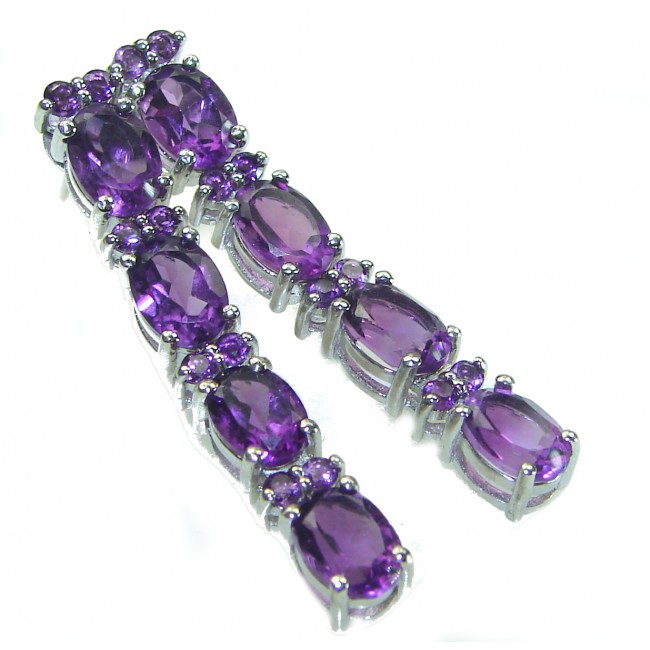 Purple Desire authentic Amethyst 14K Rose Gold over .925 Sterling Silver earrings