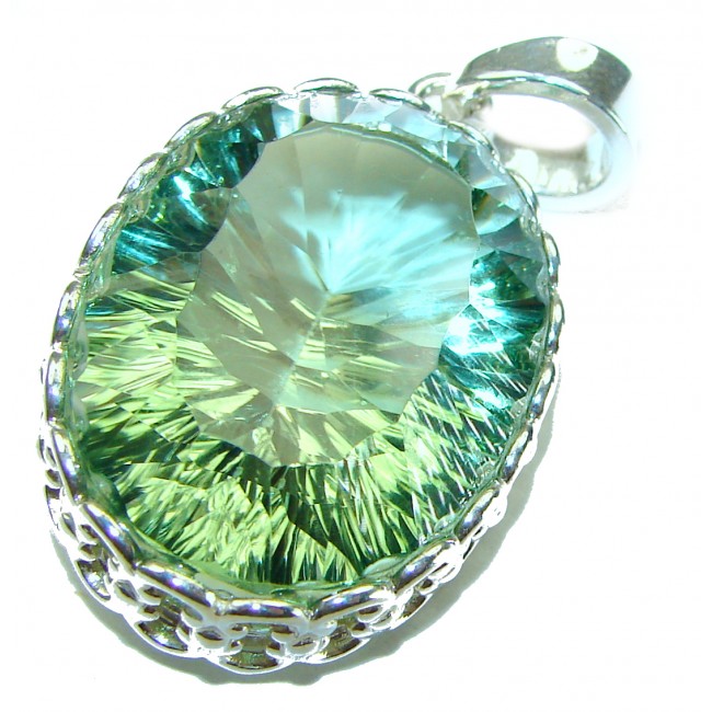 Green Ivy Green Amethyst - Prasolite .925 Sterling Silver handcrafted pendant