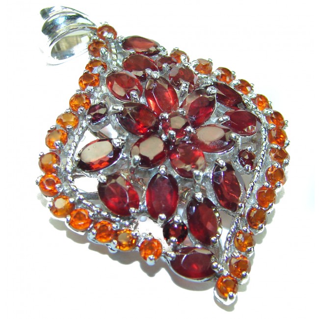 Authentic Garnet .925 Sterling Silver handcrafted pendant