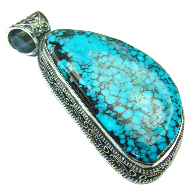 Arizona Beauty Natural Natural Turquoise .925 Sterling Silver handmade pendant