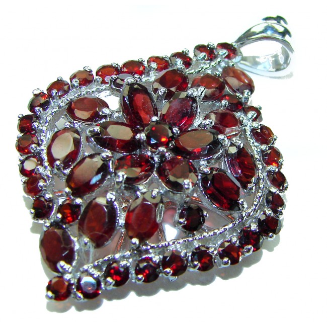 Authentic Garnet .925 Sterling Silver handcrafted pendant