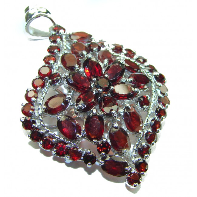 Authentic Garnet .925 Sterling Silver handcrafted pendant