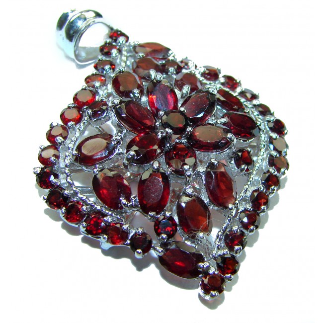 Authentic Garnet .925 Sterling Silver handcrafted pendant