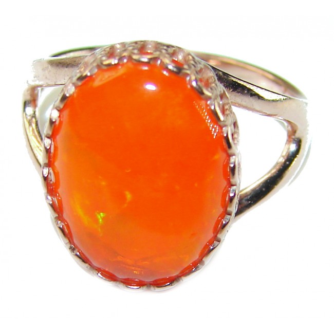 Golden Galaxy Ethiopian Opal 18K Rose Gold over .925 Sterling Silver handcrafted Ring size 6