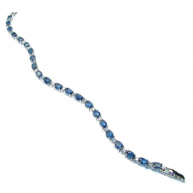 Luxurious natural Sapphire .925 Sterling Silver handcrafted Bracelet