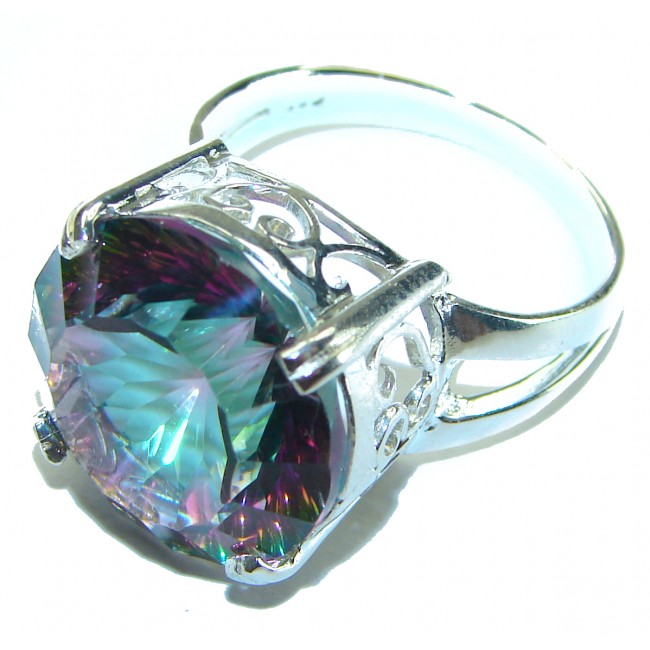 Mystic Topaz .925 Sterling Silver handcrafted ring size 9