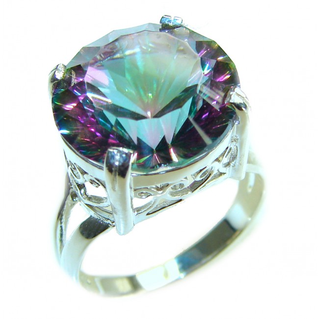 Mystic Topaz .925 Sterling Silver handcrafted ring size 9