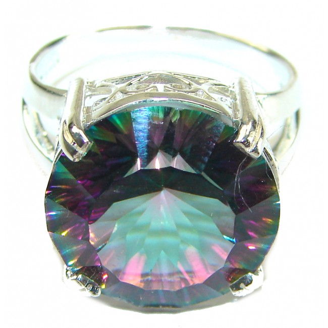 Mystic Topaz .925 Sterling Silver handcrafted ring size 9