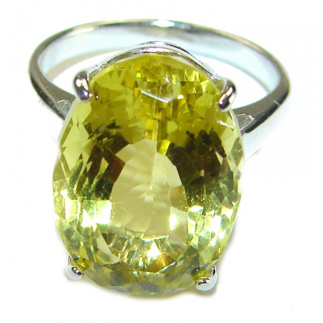 Authentic Citrine .925 Sterling Silver handmade Cocktail Ring s. 8