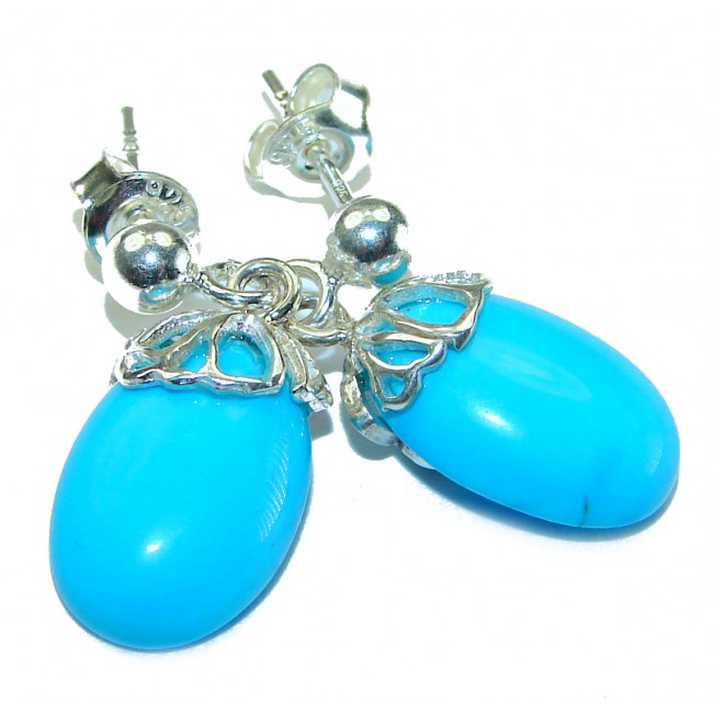 Blue Turquoise .925 Sterling Silver earrings