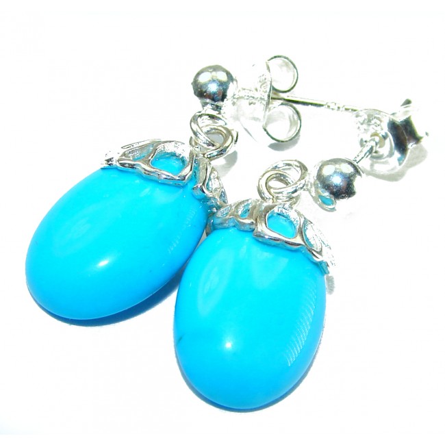 Blue Turquoise .925 Sterling Silver earrings