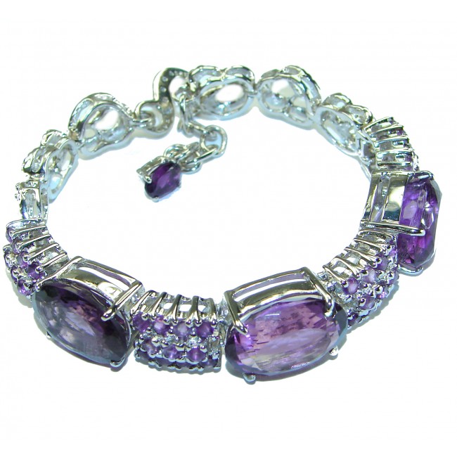 Purple Beauty authentic African Amethyst .925 Sterling Silver handcrafted Bracelet