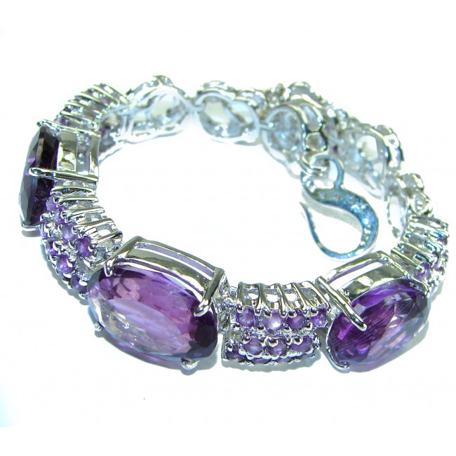 Purple Beauty authentic African Amethyst .925 Sterling Silver handcrafted Bracelet