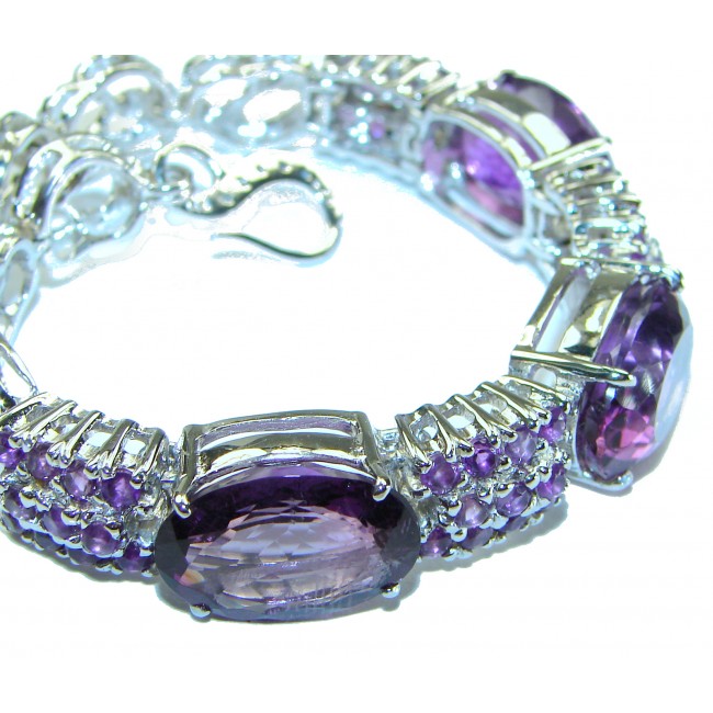 Purple Beauty authentic African Amethyst .925 Sterling Silver handcrafted Bracelet