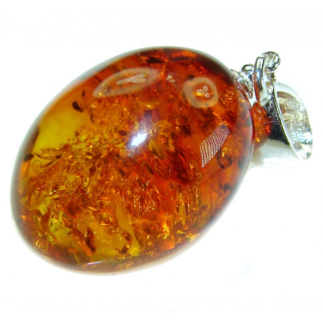 Real Beauty authentic Baltic Amber 925 Sterling Silver handcrafted pendant