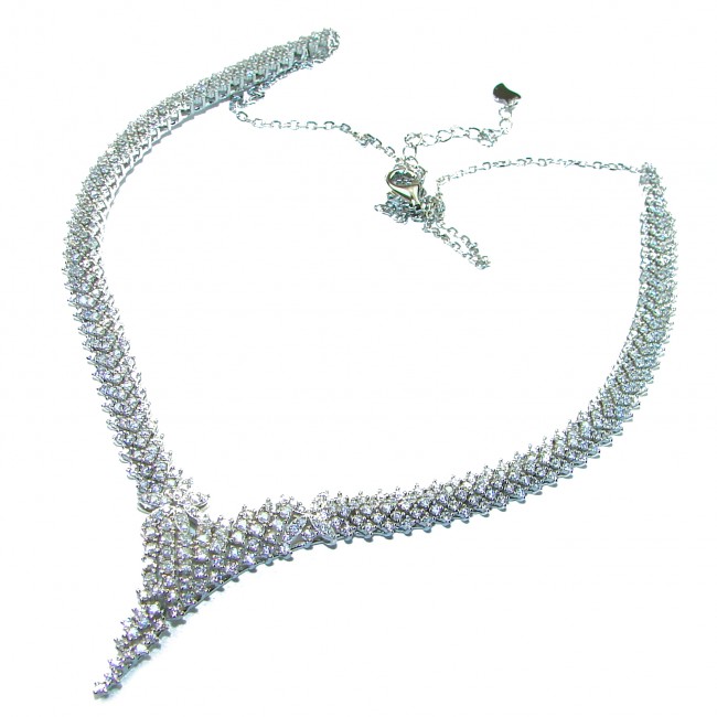 Exclusive White Topaz .925 Sterling Silver handcrafted necklace