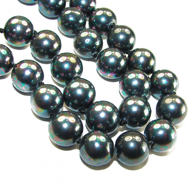 Vintage Beauty Freshwater Grey Pearl 10K Gold over .925 Sterling Silver handcrafted Necklace