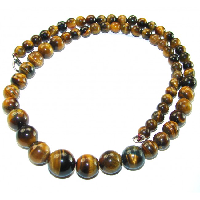 44.2 grams Rare Unusual Natural Red Tigers Eye Beads NECKLACE