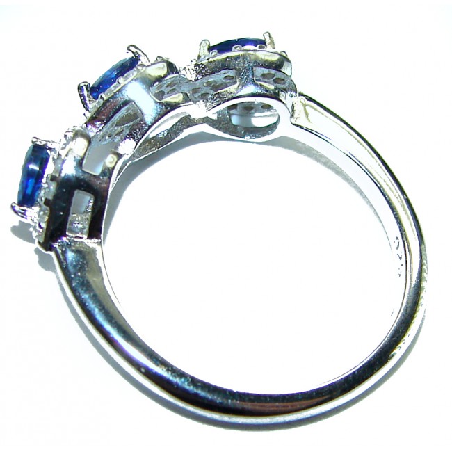 My Love Sapphire .925 Sterling Silver Eternity Ring size 5 3/4