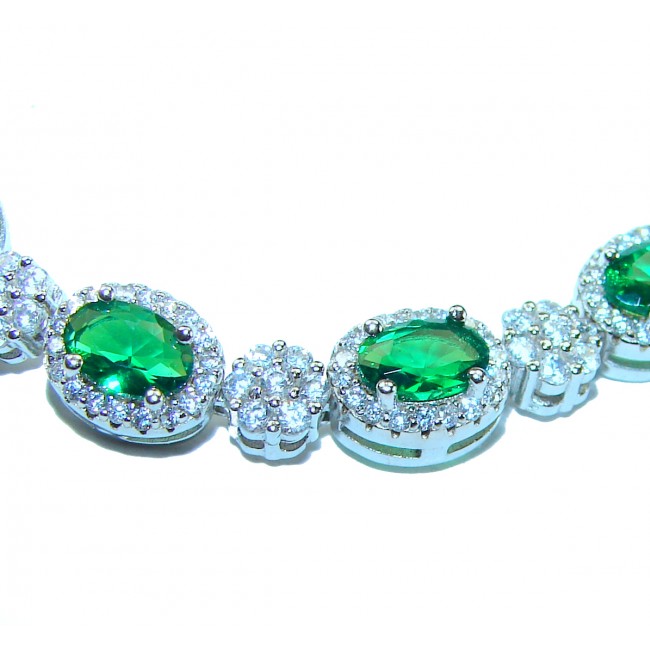 Natural Chrome Diopside .925 Sterling Silver handcrafted Bracelet