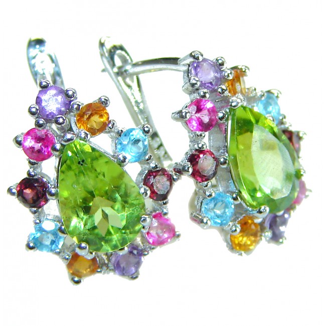 Marigolds authentic Peridot .925 Sterling Silver handcrafted earrings