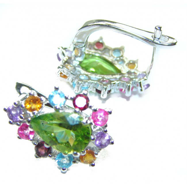 Marigolds authentic Peridot .925 Sterling Silver handcrafted earrings