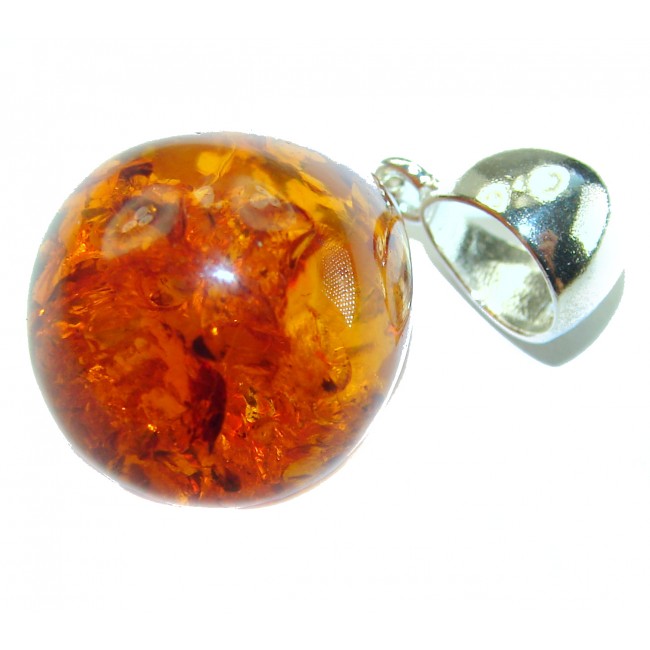 Real Beauty authentic Baltic Amber 925 Sterling Silver handcrafted pendant