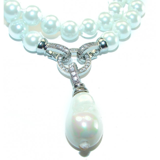 Baroque style Beauty freshewater Pearls .925 Sterling Silver handcrafted Necklace