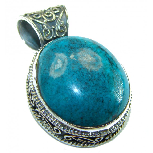 Arizona Beauty Natural Natural Turquoise .925 Sterling Silver handmade pendant