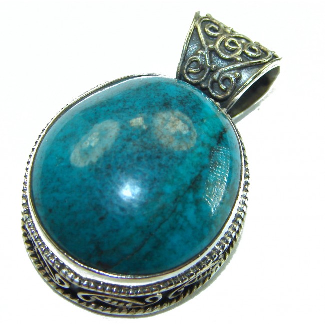 Arizona Beauty Natural Natural Turquoise .925 Sterling Silver handmade pendant