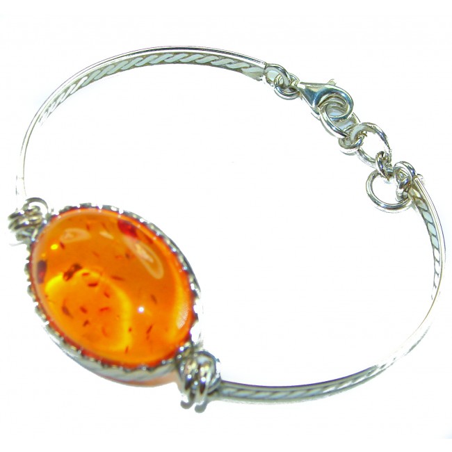 Excellent Baltic Amber .925 Sterling Silver entirely handcrafted Bracelet