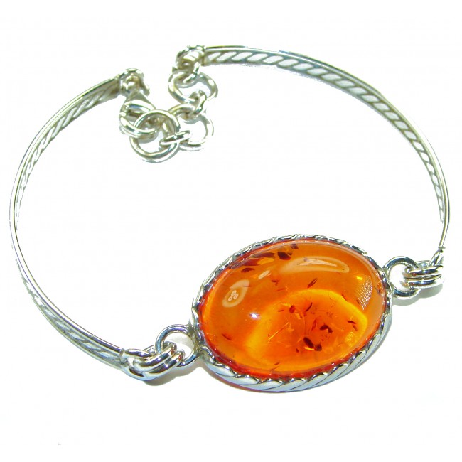 Excellent Baltic Amber .925 Sterling Silver entirely handcrafted Bracelet