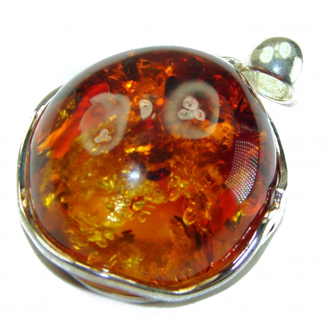 Real Beauty authentic Baltic Amber .925 Sterling Silver handcrafted pendant